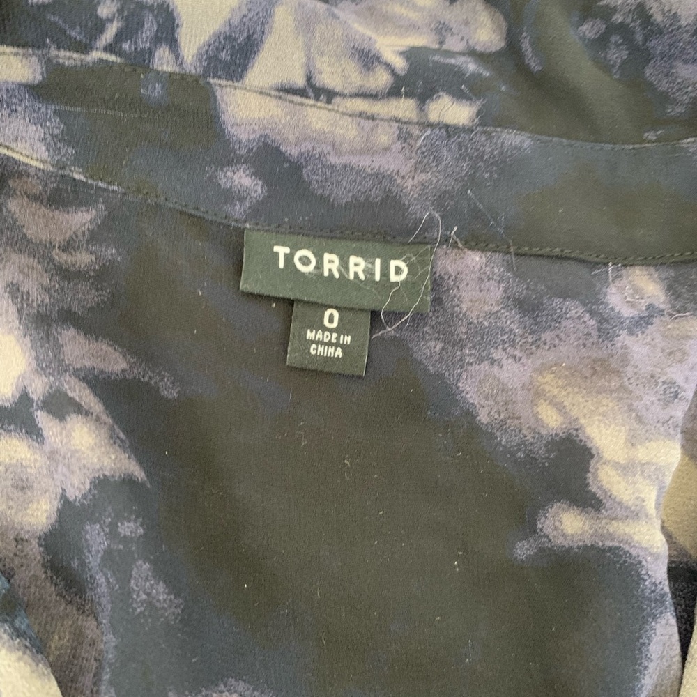 Torrid Button Down Chiffon Tunic - image 2